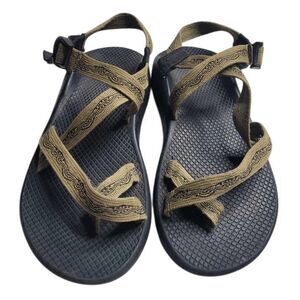 3624 Chaco Green/Brown Aztec‎ Pattern Men's Outdoor Sandals Size 8